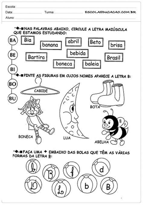 Atividades De Português 1º Ano Para Imprimir