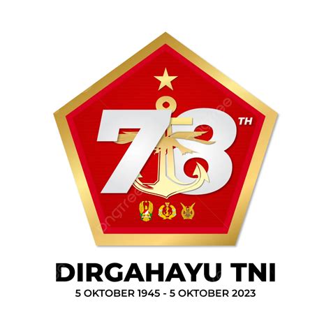 Logo De Hut Tni 2023 Y 78 Vector Png Cabaña Tni 2023 Logotipo