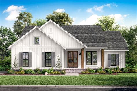 3 Bed New American Ranch Home Plan 51811hz