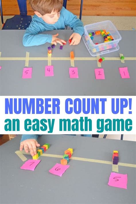 Block Count Up A Hands On Counting Activity Easy Math Games Preschool Math Games Preschool