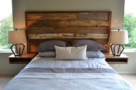 15 Diy Wooden Headboard With Shelves Ideas Tossist