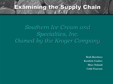 Adding in a cold chain component can complicate matters. PPT - Examining the Supply Chain Southern Ice Cream and ...