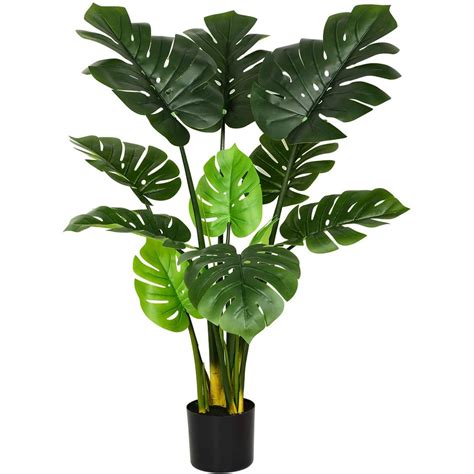 Woooow Artificial Monstera Deliciosa Plant 43 Fake Tropical Palm Tree