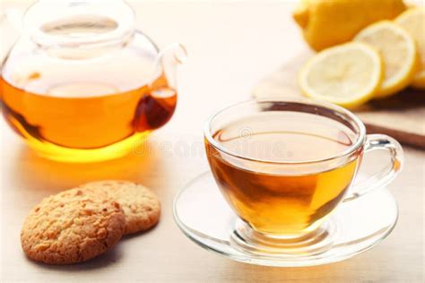 Cup Of Tea With Cookies Stock Image Image Of Ingredient 132677633