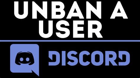 How To Unban Users On Discord Youtube