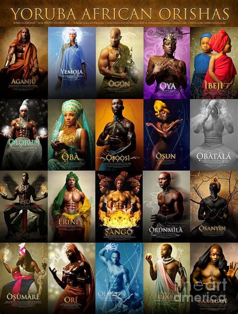 Yoruba African Orishas Poster By James C Lewis African Mythology