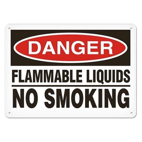 GHS Safety SC1160A Sign Danger Flammable Liquids No Smoking
