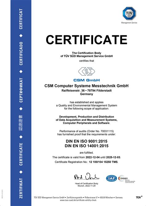 Iso 9001 And 14001 Certifications