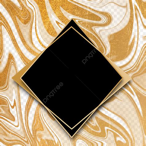 Borde Abstracto Fluido Degradado Dorado Figura Geométrica Negra Png
