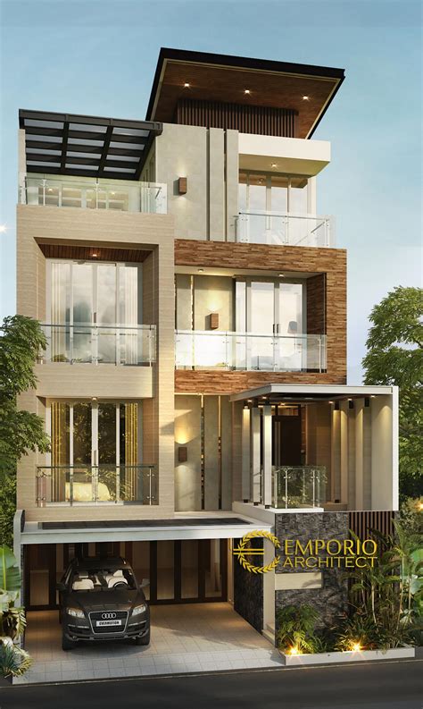 Desain Rumah Modern 4 Lantai Bapak Alan Jakarta