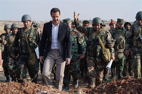 Syrias Assad Visits War Zone Is Ready To Support Any Group That