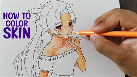 How To Color Anime Skin Using Colored Pencils Easy Tutorial Youtube