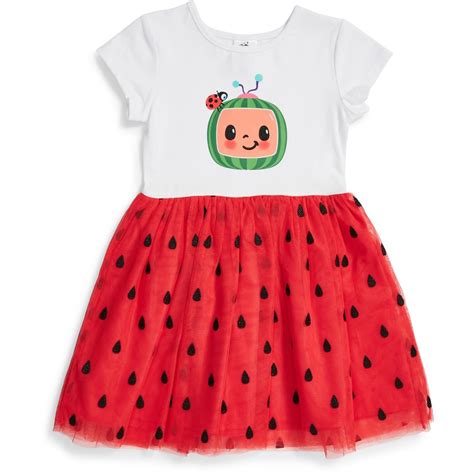 Cocomelon Girls Tulle Watermelon Dress Red Big W