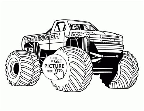 Monster Truck Coloring Pages Gabriel Romero Adriano