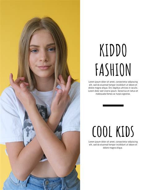 Kids Wear Lookbook Lookbook Template