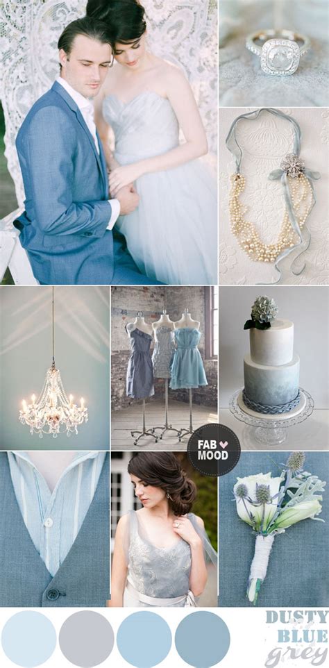 Winter Wedding Colour Palette Dusty Blue And Grey Wedding