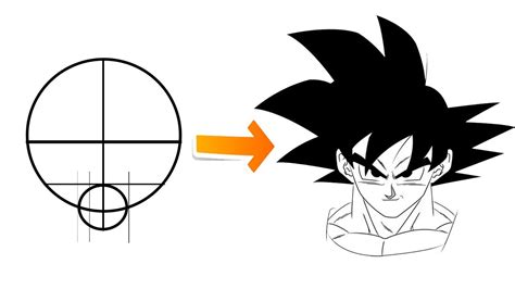 Easy Steps To Draw Goku For Beginners Drawing Tutorial Youtube