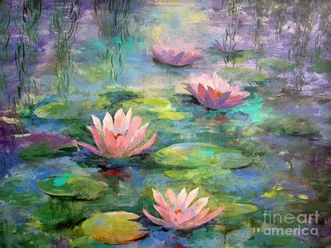 Image Waterlilies Painting By Madeleine Holzberg Water Lilies