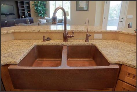 If the mission is to spice up your kitchen with a sink that is functional and looks good, a copper option is one you should look to. Farmhouse Double Well Copper Sink. Ozarks House, Mexican ...
