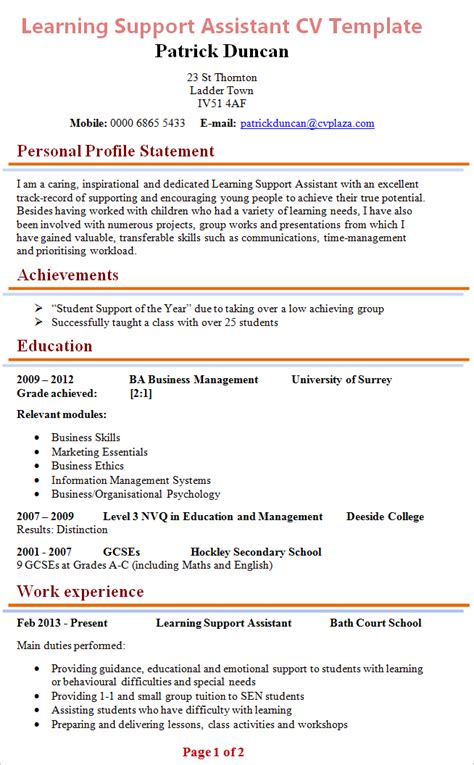 Not only will it allow you to take focus away from your lack of. Education and teaching CV template example