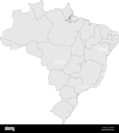 Simple Brazil Political Map Outline Vector Perfect For Business PDMREA
