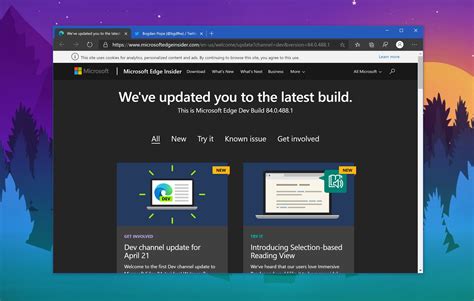 Microsoft Releases The First Microsoft Edge 84 Testing Build