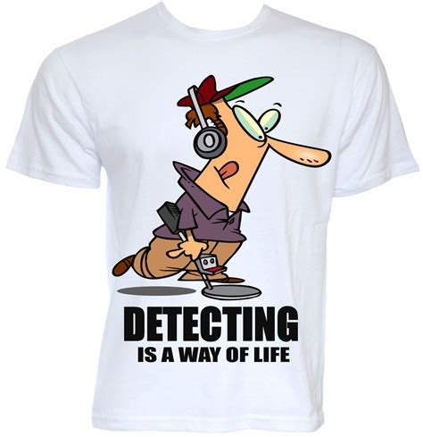 Mens Funny Cool Novelty Metal Detecting Detector Hobby Tools Joke Ts Design T Shirts Casual