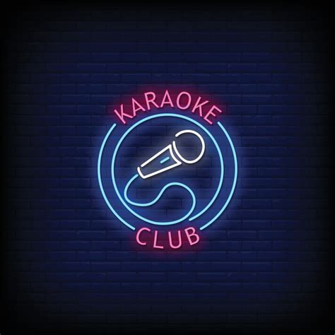 Karaoke Club Neon Signs Style Text Vector Vector Art At Vecteezy