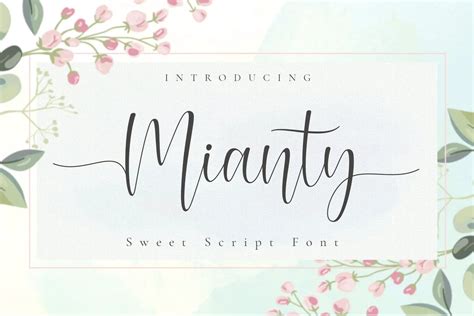 Mianty Sweet Calligraphy Script Font Dafont Free