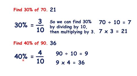 Find Percentages Of Amounts And Quantities Youtube