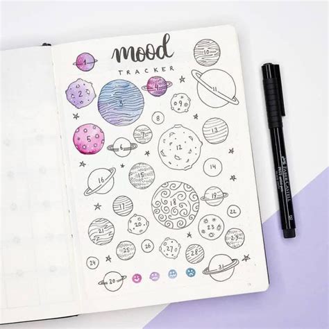 55 Space And Galaxy Bullet Journal Theme Inspirations Bullet Journal