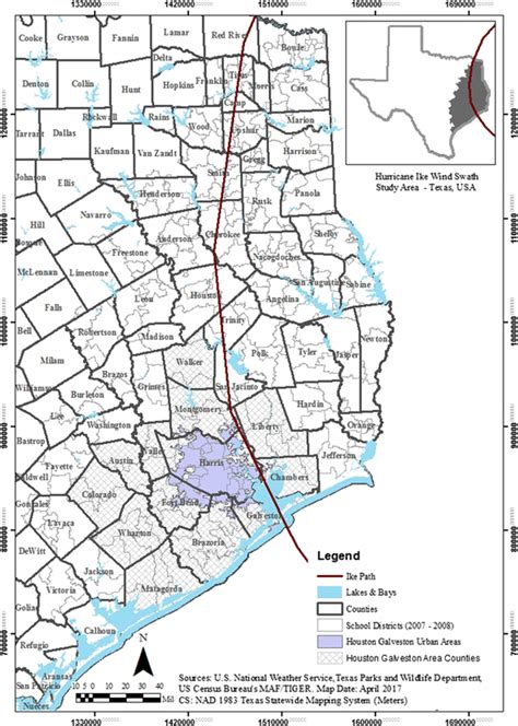 Map Of East Texas Study Area Which Includes 60 Counties And 294 Public