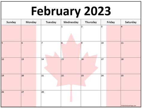 Collection Of February 2023 Photo Calendars With Image Filters