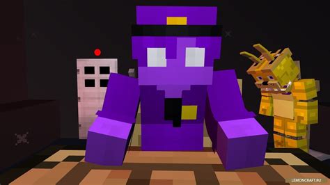 Скачать мод на фиолетового человека Purple Guy для майнкрафт 1122