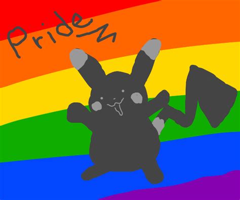 Pikachu With Pride Flag Drawception