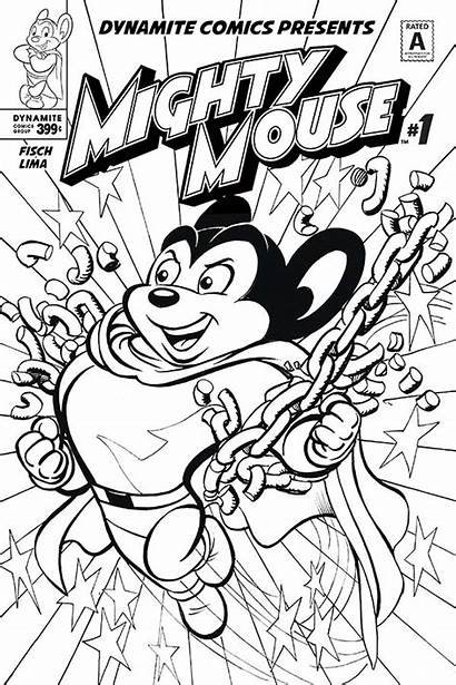 Coloring Mighty Mouse Dynamite Comic Variant Cvr