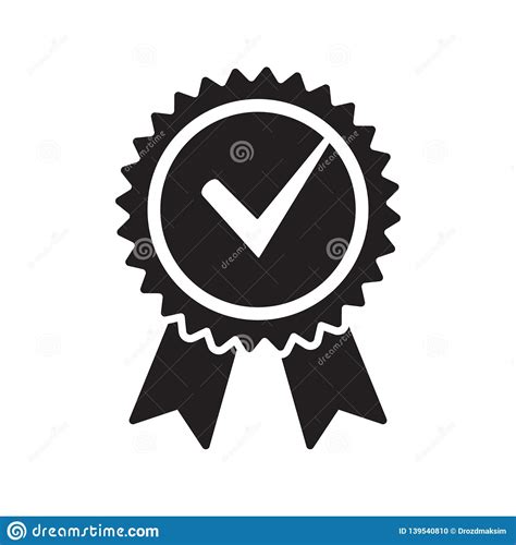 Quality Check Ribbon Icon. Vector Product Certified Or Best Choice ...