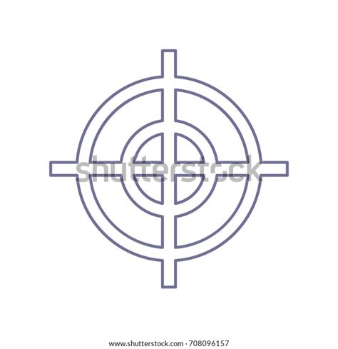 Aim Sign Vector Violet Linear Icon Stock Vector Royalty Free