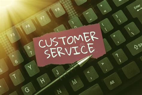 Hand Writing Sign Customer Service Business Idea Process Of Ensuring