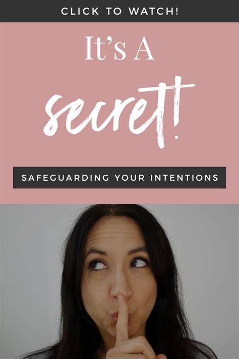 Its A Secret Safeguarding Your Intentions Intentions Its A Secret