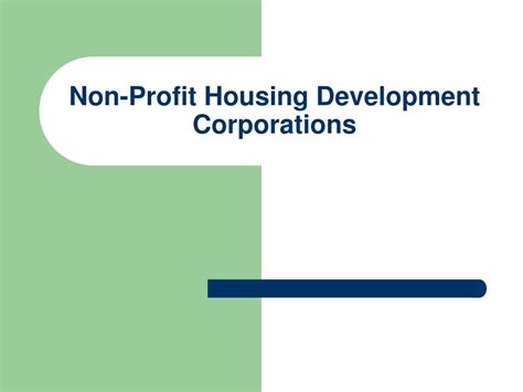 Ppt Role And Responsibilities Of Members Of Non Profit Housing Boards