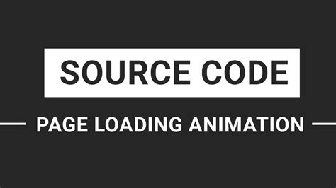 Css Page Loading Animation Source Code