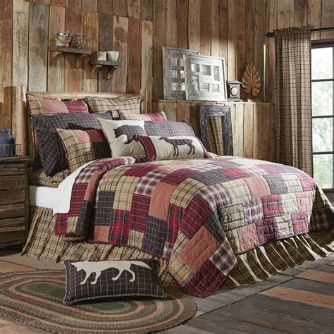 Rustic bedding and lodge bedding sets are a great way to brighten up the bedroom. Wyatt Lodge Cabin Rustic Bedding Sets King Queen Twin ...