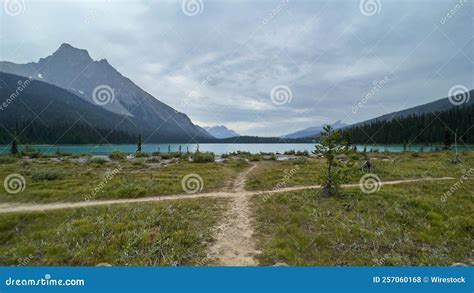 Emerald Lake With Mount Burgess Yoho National Park Bc Canada Stock