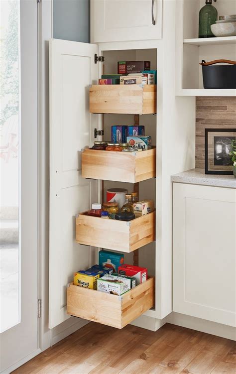 A Tall Pantry With Deep Drawers Makes Achieving A Well Organized