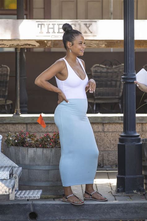 Pregnant Christina Milian At Farmers Market In Los Angeles 09072019