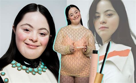 ellie goldstein stars in gucci beauty campaign as first down syndrome model voir fashion