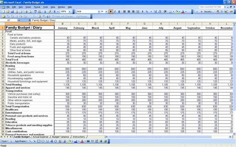 Accounting Software Templates Free Budget Spreadsheet Personal