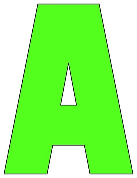 No of printable alphabet stencils: 8X10.5 Inch Lime Green Printable Letters A-Z, 0-9 ...