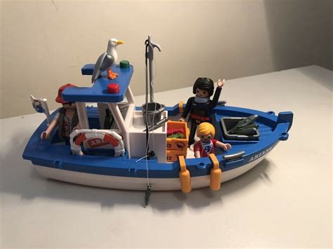Playmobil Rare Fishing Boat Ariane 5131 Only Sold In Europe 100